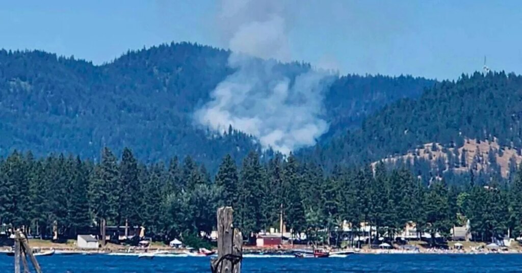 Emergency crews and police respond after two Idaho firefighters were killed in a 2025 ambush during a wildfire call